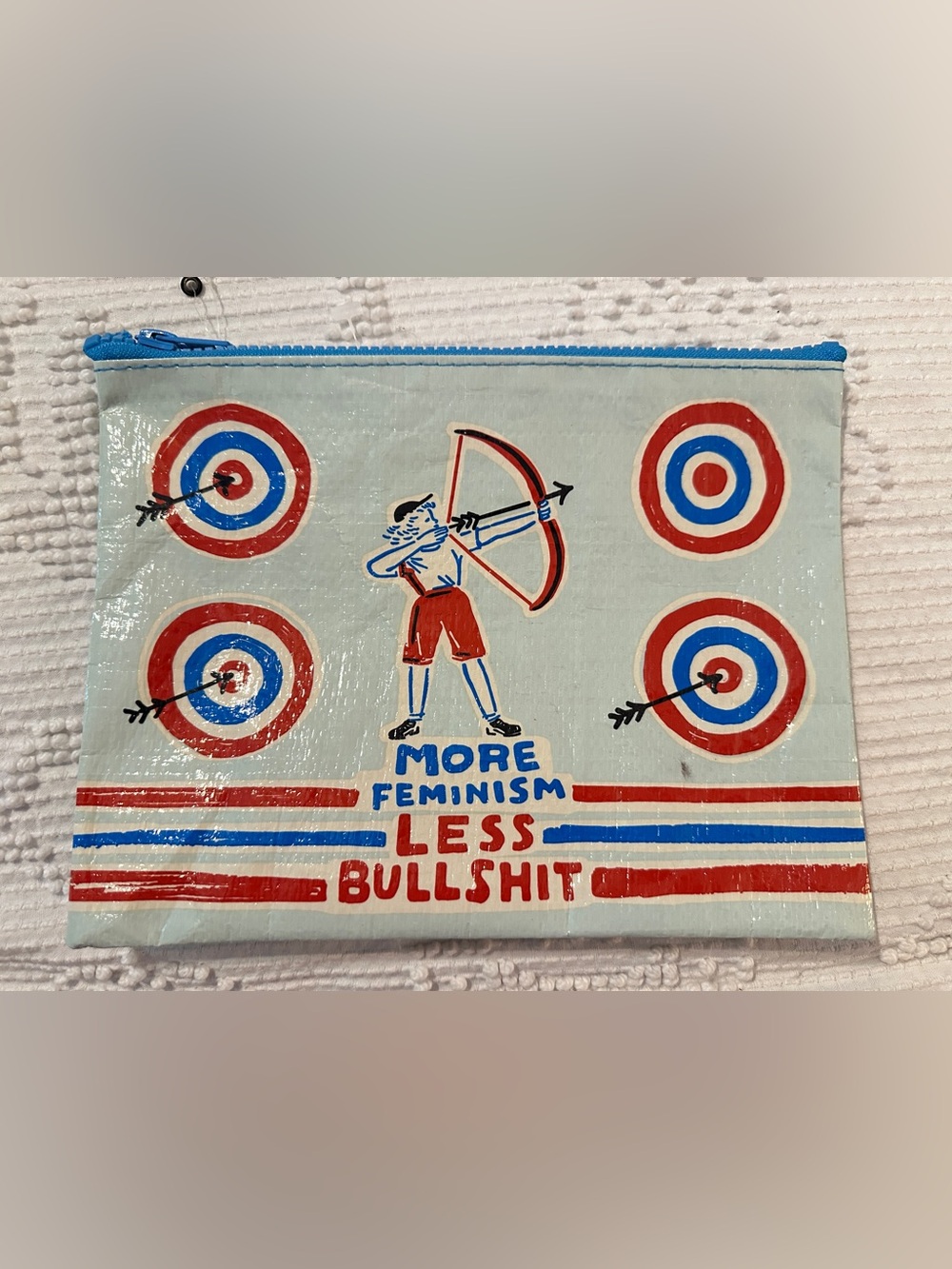 Graphic Archery Pouch — Light Blue with Red & Blue Targets
